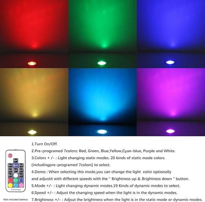 RNEHON LED Outdoor Deck Lights with Protecting Shell, Φ1.18in RGB 10 Pack, IP67 Waterproof Recessed Stair Step | Lumora
