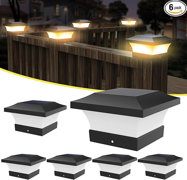 T-SUN 4X4 Post Solar Lights, Outdoor Waterproof Solar Post Cap Lights for 4X4 Wooden Posts, Deck, Fence, Garden | Lumora