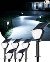T-SUN Solar Lights Outdoor Waterproof IP65, 6 Pack LED Solar Spot Lights Color Changing IP65 Waterproof Smart Auto | Lumora