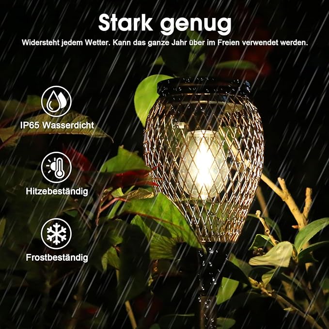 Solar Pathway Lights Outdoor, LED Solar Lights for Outside IP65 Waterproof Landscape Path Garden Decorative Lights Solar Powered Lighting for Yard Patio Walkway Driveway Decor, 4 Pack