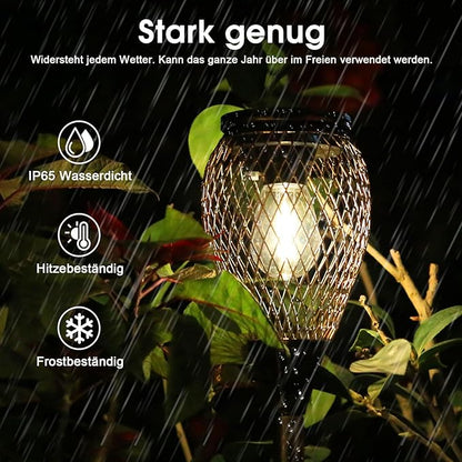 Solar Pathway Lights Outdoor, LED Solar Lights for Outside IP65 Waterproof Landscape Path Garden Decorative Lights Solar Powered Lighting for Yard Patio Walkway Driveway Decor, 4 Pack