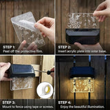 2 Pack Solar Fence Lights - Fairy Butterfly Pattern, Warm White + 10 RGB Colors, IP65 - Outdoor Path Light | Lumora
