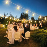 192FT(2x96FT) LED Outdoor String Lights, Linkable Patio Light with 60+3 2700K Waterproof Dimmable Hanging Bulbs for | Lumora