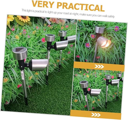 DOITOOL 2pcs Solar Pathway Lights Led Garden Stake Lights for Outdoor Use Energy-Saving Solar Powered Lawn Lighting for Walkways and Gardens