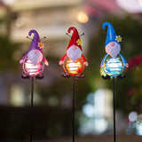 Gnome Solar Garden Lights, 22.4" H Waterproof Decorative Solar Stake Light, 3 Pcs Outdoor Statues Figurine Lights | Lumora