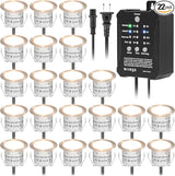 HIBOITEC Low Voltage Deck Lights Kit with Transformer Dimmable Timer and Photocell Sensor Outdoor Recessed LED Deck | Lumora