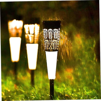 6pcs Solar Garden Stake Lights Outdoor Lawn Path Landscape Lighting Warm Colorful Glow Solar Powered Courtyard Decoration