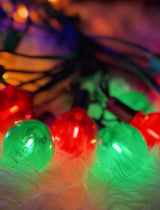 50Ft Red and Green Christmas Lights Outdoor, G40 Globe Patio String Lights with 27 LED Red and Green LED Bulbs(2 | Lumora