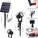 T-SUNUS Solar Christmas Spotlight Outdoor Warm White 3000K, 4-in-1 Spot Lights IP65 Waterproof 9.8ft Cable 5W | Lumora