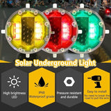 Solar Traffic Lights, Road Signs Underground Light, IP68 Waterproof Outdoor Warning Light, Sidewalk Marker Traffic | Lumora