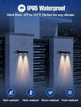 Fence Lights Solar Powered 2 Pack, RGB Fence Solar Lights Outdoor Waterproof Led, 12 Modes Color Changing Outside | Lumora