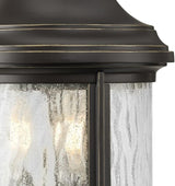 Progress Lighting Ashmore Collection 3-Light Water Seeded Glass New Traditional Outdoor Medium Wall Lantern Light | Lumora
