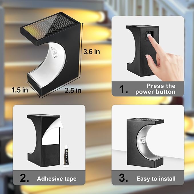 Crescent-Shaped Solar Lights for Outside Waterproof IP67,Long-Lasting LED Light Solar, Easy - Outdoor Path Light | Lumora
