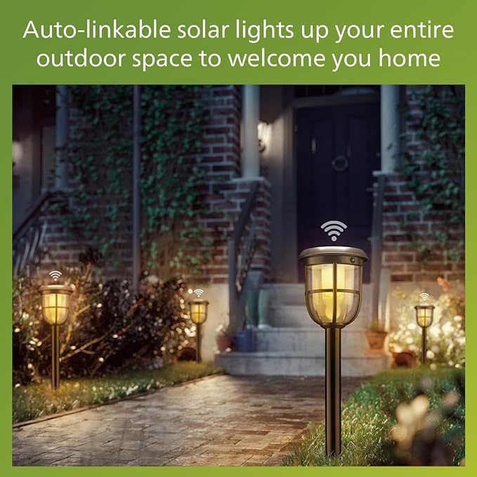 Philips Solar LED 1-Pack Ultra-Efficient Wall Lantern - Radii, Dusk to Dawn, Automatically Linkable, Daylight and | Lumora