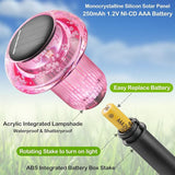 16 Pack Halloween Solar Lights Outdoor Hot Pink Solar Pathway Lights Outdoor Purple Mushroom LED Waterproof | Lumora