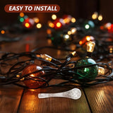 80pcs Teardrop Fairy Lamp Shade - 5mm LED String Lights - Outdoor Party Hanging Water Drop Shaped Bulbs Replacement | Lumora