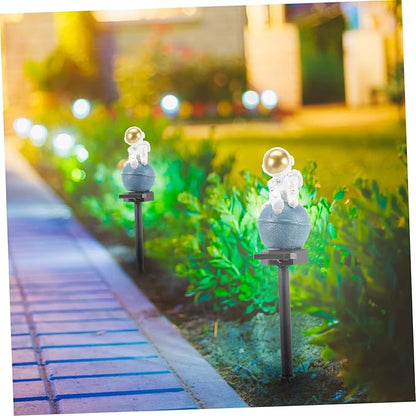 SUPVOX Solar Ground Lamp Easy Install Dusk to Dawn Garden Outdoor Astronaut Decor