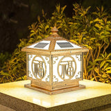 Lights Outdoor IP65 Waterproof Rainproof Outdoor Solar Energy Pillar Post Light Metal Solar Column Lamp Fixture | Lumora