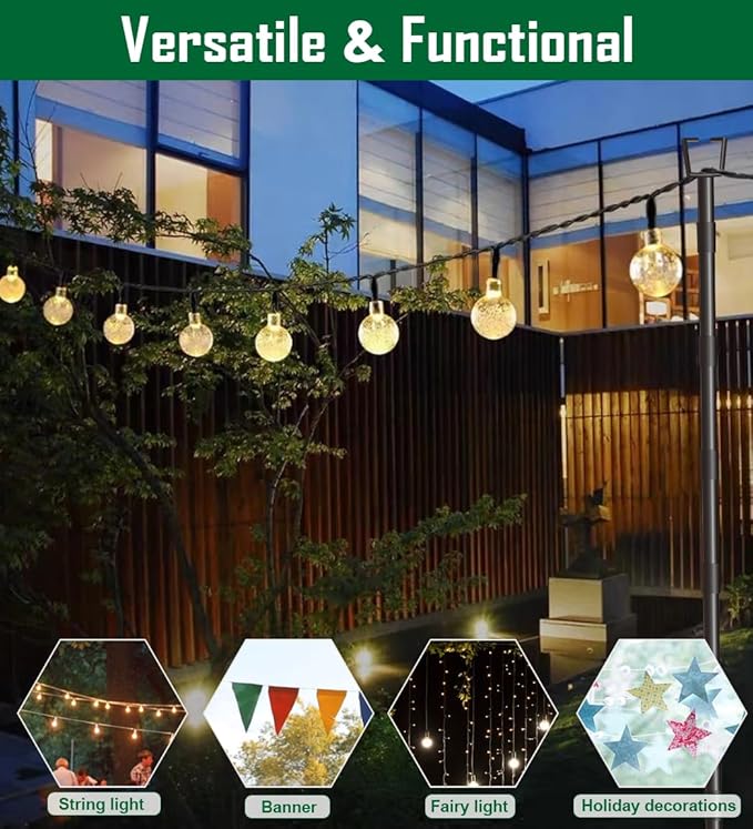 10Ft String Light Poles for Outside, Adjustable Metal Poles for Outdoor String Lights, Rustproof & Sturdy Light | Lumora