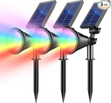 Solar Spot Lights Outdoor, Color Changing Spot Lights Outdoor 36 LEDs, Adjustable Solar Powered Multicoloured | Lumora