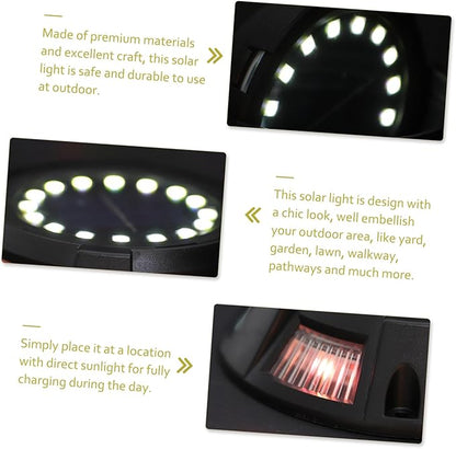 4Pcs Solar Outdoor Ground Lights with Side Glow and Rotatable Design Weatherproof Landscape Lighting for Patio Walkway Lawn Pathway Easy Install Solar Garden Decor