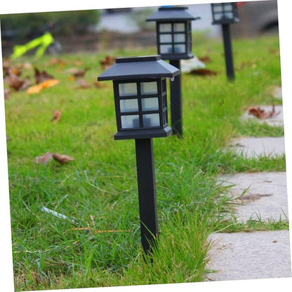 VILLCASE Outdoor Solar Pathway Lights LED Solar Landscape Lighting for Lawn Patio Walkway Driveway Durable with Easy Installation and RGB Glow