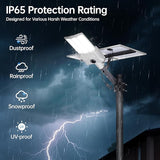 11000W Solar Street Light Outdoor Waterproof with Dual Solar Panels – 650,000LM 3-Sided LED Lights, 144pcs LEDs | Lumora
