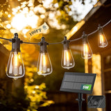100FT Solar String Lights Outdoor Waterproof IP65 with USB-Charging , Solar Powered LED Patio Lights with 50+2 | Lumora