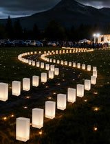 10 Pack Christmas Luminaria Pathway Lights - Enchanting Glowing Paper Bag Walkway Lights with 20 Stakes | Lumora