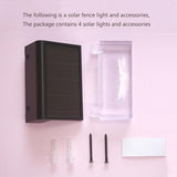 Solar Garden Railing Lights, 4 Pack Waterproof LED Solar Lights Outdoor with Warm White/7 Color Changing Lighting | Lumora