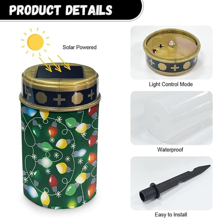 Christmas Lights Solar Lights for Festival Home Decor,Waterproof Solar Garden Stale Lights Outdoor,LED Solar Lantern Landscape Deocrative Lighting for Yard Patio Path Driveway