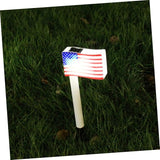 2pcs Solar LED American Flag Garden Lawn Path Lights Outdoor Solar Ground Plug Lamps for July 4th Independence Day | Lumora