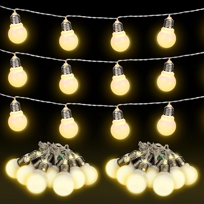 Retisee 2 Pcs Marquee Light String Bulbs13.8 ft Long for Marquee Letters Numbers 3 4 ft Tall Waterproof LED String Light for Indoor Outdoor Wedding Birthday Party Decor