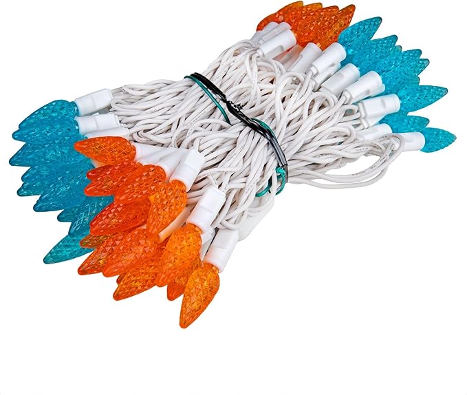 ‎‎‎Novelty Lights 24FT 70 LED C6 LED Mardi Gras String Lights, Outdoor Christmas Tree Commercial Grade LED String | Lumora