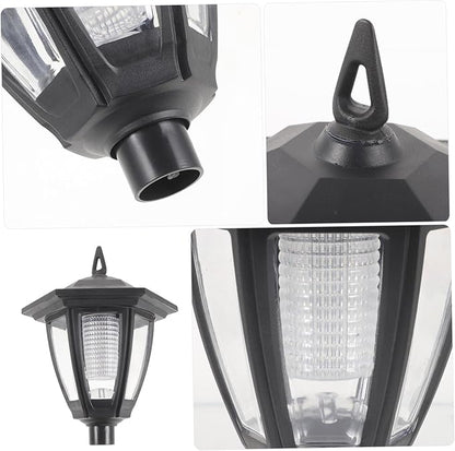 VOSAREA Solar Garden Light Decorative Outdoor Pathway Lamp Vintage LED Landscape Lighting for Lawn Garden Auto Off Solar Charge Elegant Design for Patio