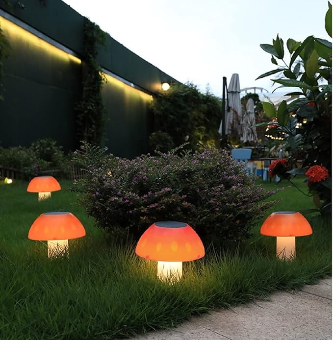 Solar Mushroom Lights Outdoor Light Sensor Ground 20LED Waterproof Landscape Lamp for Garden,Backyard,Step,Grass | Lumora