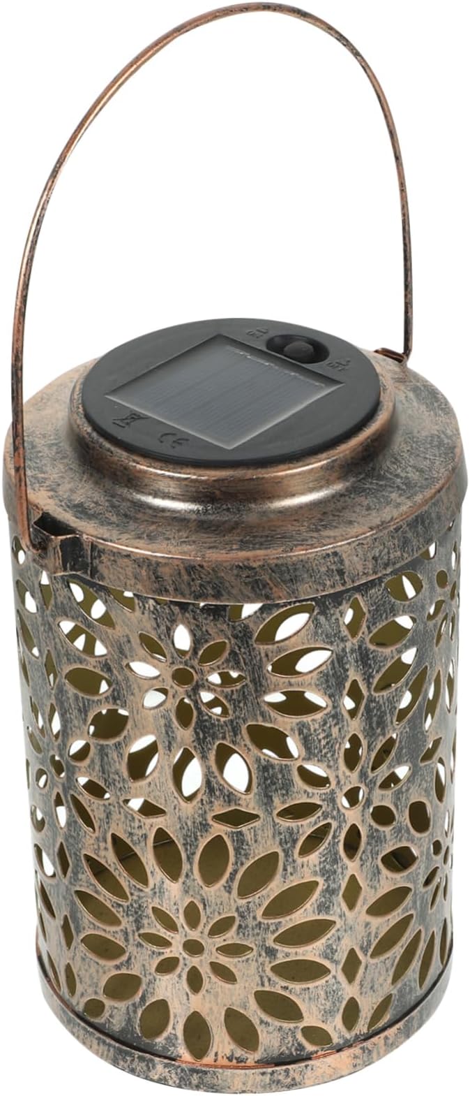 balacoo 1Pc Solar-Powered Hollowed Out Pattern Projection Lantern with Handle Outdoor Lamp for Garden and Patio | Lumora