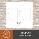 VAXCEL Chiasso 7.25 in. H 1-Light Textured Black Dusk to Dawn Sensor Outdoor Wall Sconce Rust-Resistant Aluminum | Lumora
