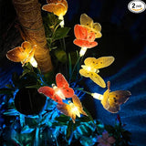 Anordsem Solar Garden Lights Outdoor: 8 Removable Optical Fiber Butterflies 2 Pack - Waterproof Fun Animal | Lumora