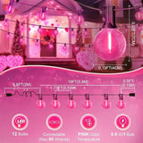 LAMPHOME 26FT G40 LED Outdoor Valentine's Day String Lights, Pink Valentines Decorations Lights with 13 | Lumora
