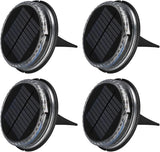Hyuduo Solar Ground Lights Outdoor, IP65 Waterproof Pathway LED Lights with Warm White Light, Auto On/Off Sensor, 4 | Lumora