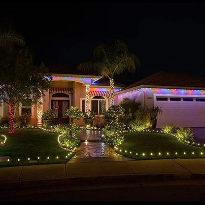 Brightown C9 Christmas String Lights Outdoor - 25.7 Feet 20 LED Pathway Lights, Connectable Waterproof Walkway Light for Indoor Xmas Party Holiday Wedding Commercial Decorations, Warm White