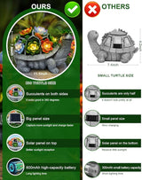 11.1 Inch Large Solar Garden Decor Turtle Statues Lights, Outdoor Figurine Decorations Ornament Lamps for Outside | Lumora