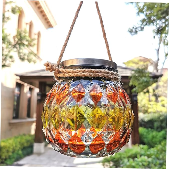 DOITOOL Solar Powered Glass Jar Led Lamp Decorative Hanging Light for Courtyard Garden and Patio Unique | Lumora