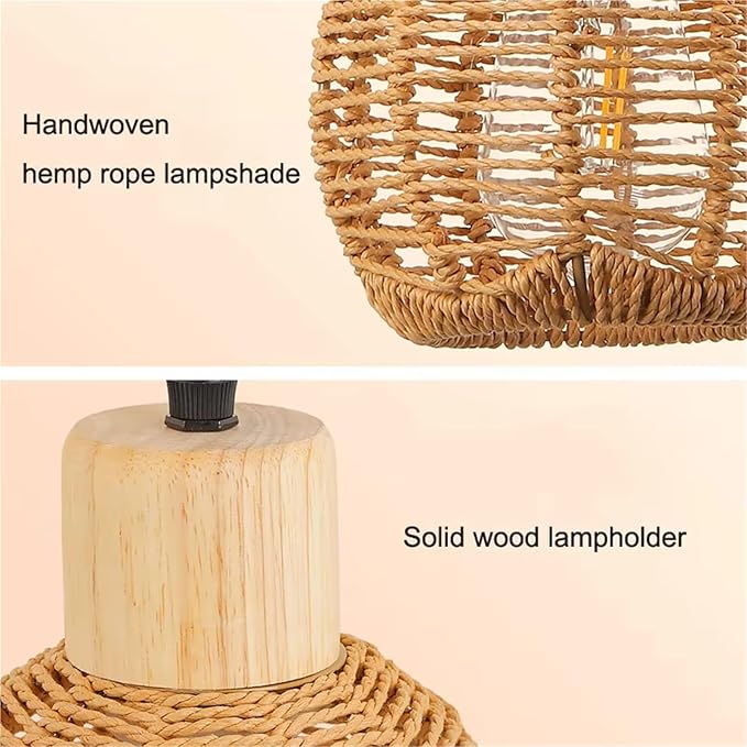Creative Vintage Handmade Rattan Woven Wall Lamp E27 Wall Sconce Aisle Corridor Hotel Restaurant Cafe Light ，Porch