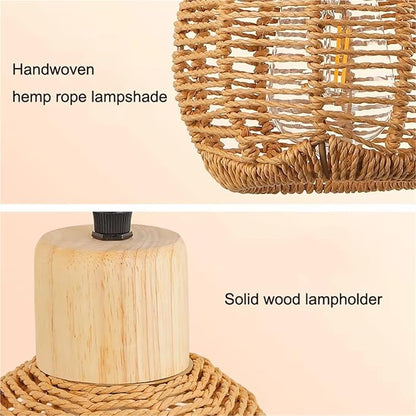 Creative Vintage Handmade Rattan Woven Wall Lamp E27 Wall Sconce Aisle Corridor Hotel Restaurant Cafe Light ，Porch