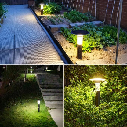 Solar LED Pathway Light Auto On/Off Landscape Lighting Die-cast Aluminum Rustproof Garden Path Light Outdoor IP65 Waterproof Solar Bollard Lights for Yard Doorway Patio Balcony