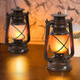 2 Pack Vintage Lantern Flickering Flame Rechargeable LED Retro Camping Lights 4 Modes Remote Control Battery | Lumora