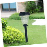 balacoo 2pcs Solar Ground Lamp Outdoor Decorative Garden Lights Landscape Insert Lights for Patio Park Straw Hat | Lumora