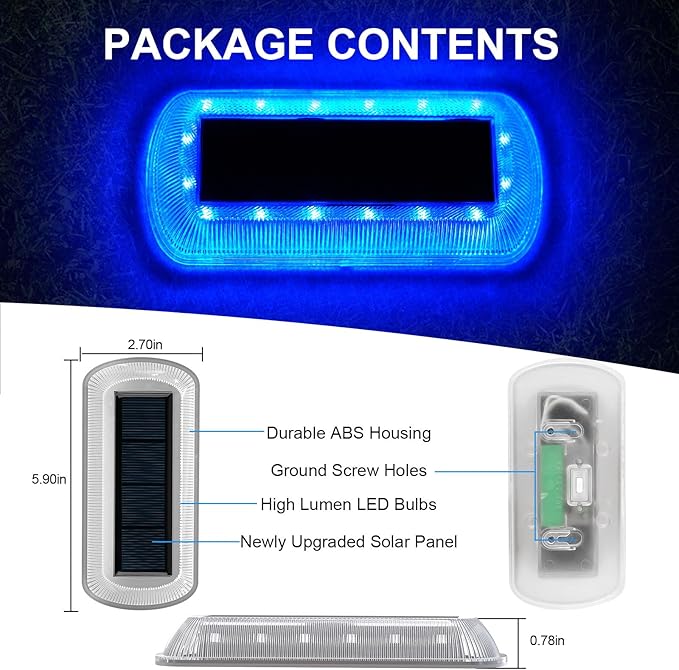 T-SUN Solar Deck Lights Outdoor Waterproof, Deck Lights Solar Powered, Driveway Marker Light for Fence Front Door | Lumora